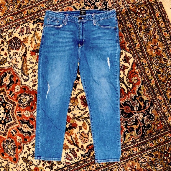 JustBlack Cropped Distressed Jeans - Picture 1 of 7